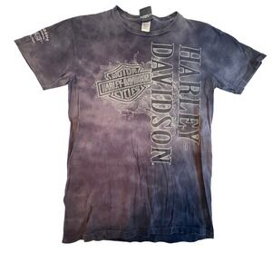 Harley Davidson Tie Dye T Shirt Motor Cycles Ride a Legend Logo MD